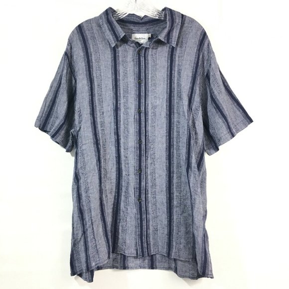 Goodfellow And Co Mens Linen Blend Button Down Northrop Shirt - Picture 1 of 6